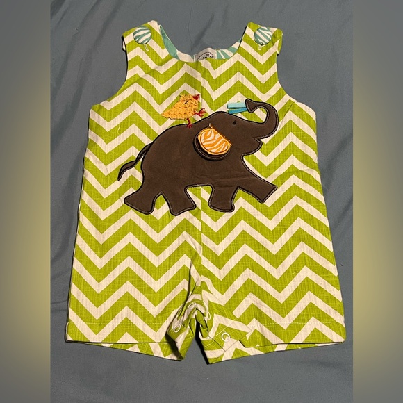 Boys Mud Pie Baby Jon Jon Shortall size 0-6 months - Picture 1 of 4
